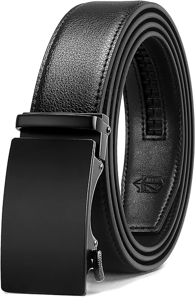 Photo 1 of Zitahli Belt Men, Ratchet Belt Dress with 1 3/8" Premium Leather,Slide Belt with Easier Adjustable Automatic Buckle
