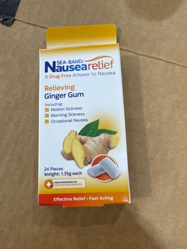 Photo 1 of Sea-Band Anti-Naea Ginger Gum 24 Pieces