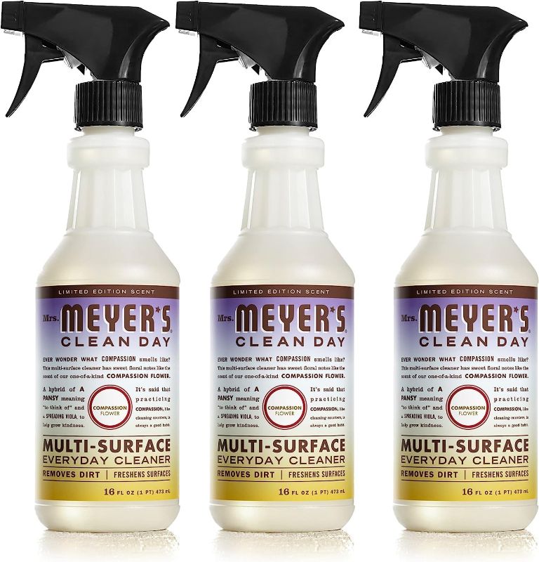 Photo 1 of MRS. MEYER'S CLEAN DAY All-Purpose Cleaner Spray, Compassion Flower, 16 fl. oz (Pack of 3)
