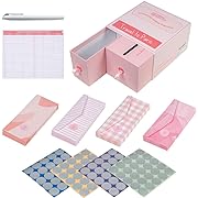 Photo 1 of 100 Envelopes Money Saving Challenge Pink - Save 5050 Dollars In 100 Days Premium Kit, 100 Cash Envelopes & Organizer Box Set, Trendy Tiktok & Youtube Bucks Savings Challenge, Fun Gift Ideas
