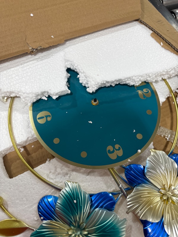 Photo 1 of Large Wall Clock Metal Decorative Mid Century Big Clocks Extra Modern Silent Wall Clocks for Living Room Bedroom Dining Room Decor