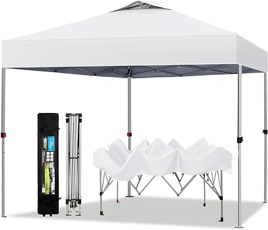 Photo 1 of PHI VILLA Pop-up Canopy  Patio Tent Instant Gazebo Canopy with Wheeled Bag, Portable Lightweight Folding w/Adjustable Height