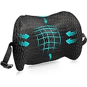 Photo 1 of Support Pillow for Office Chair, Car Lumbar Pillow Lower Back Pain Relief, Memory Foam Back Cushion with 4D Mesh Cover and Adjustable Straps, Ergonomic Chair Back Pillow for Car,Bed, Gaming