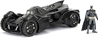 Photo 1 of Jada Toys DC Comics Batman 2015 Arkham Knight Batmobile & Batman Metals Die-cast collectible toy vehicle with figure, Black, 1:24 Scale

