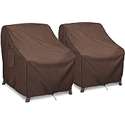 Photo 1 of BRIVIC Patio Furniture Covers Waterproof for Chair, Outdoor Lawn Chair Covers Fits up to 32W x 37D x 36H inches(2Pack), Brown
