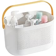 Photo 1 of Plastic Bathroom Caddy, Portable Hard Shower Caddy With Handle for Dorm, Bathroom, Tool, Garden, Kitchen, Cleaning Supplies11.50 * 7.5 * 7inch,Yellow
