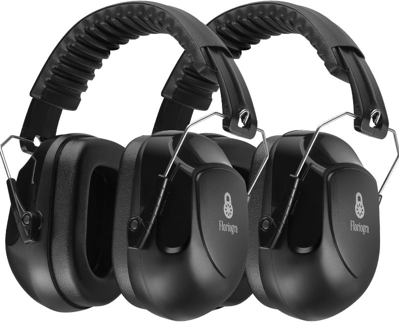 Photo 1 of  2 Pack 34dB Noise Canceling Headphones For Shooting, Hearing Protection Earmuffs, Ear Protection Headphones, Thickened Headband Ear Muffs For Noise...
