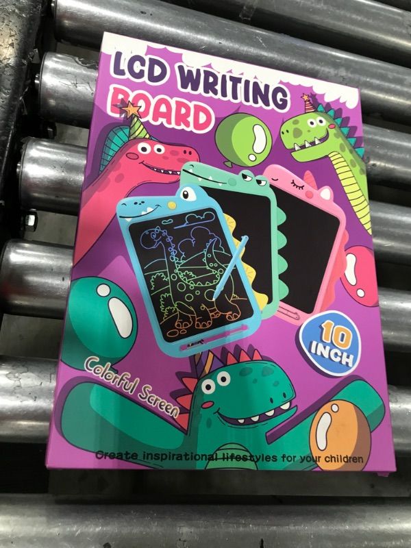 Photo 2 of Cartoon LCD Writing Tablet,10 inch Drawing Doodle Board with Colorful Screen, Erasable Reusable Graffiti Handwriting Tablet for 3-8 Y+ Boys Girls Gifts for Toddler Educational Learning Travel
