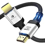 Photo 1 of 8K HDMI 2.1 Cables 10ft,8K High Speed 48Gbps hdmi to hdmi Braided Cables, Support 4K 120Hz 8K 60Hz, eARC Dolby Vision HDR 10 HDCP 2.2 & 2.3, Compatible with Roku TV PS5/4 HDTV Xbox Blu-ray
