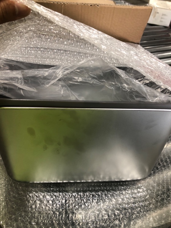 Photo 1 of ?Upgraded? Stainless Steel Litter Box with Lid, High Side Litter Box Enclosure, Enclosed Litter Box for Big and Small Cats, Non-Leaking, Easy to Clean, Anti-Leakage, Non-Sticky (Black) Black Small