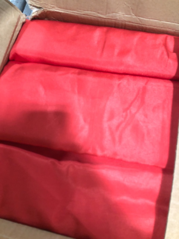 Photo 2 of 6 Pack Rectangle Tablecloth 90 x 132 Inches Red Table Cloth Stain and Wrinkle Resistant Washable Polyester Fabric Table Cover for Party, Wedding and Banquet Decoration Red 90 x 132 Inch 6pcs