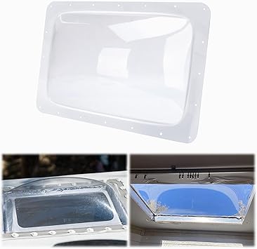 Photo 1 of RV Skylight Outer Dome, 18"x26" OD Universal RV Skylight for Standard 14" x 22" RV Skylight Opening Replacement Skylight Cover Kit for RV Camper Trailer Truck Replace #SL1422C (Clear)