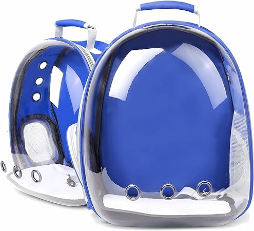 Photo 1 of Transparent Space Capsule pet Backpack Summer Outdoor Breathable Portable pet Bag for Small Cats and Dogs