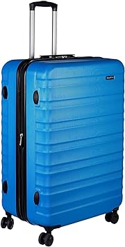 Photo 1 of Amazon Basics Expandable Hardside Carry-On Luggage, 28-inch Spinner with Four Spinner Wheels and Scratch-Resistant Surface, Light Blue
