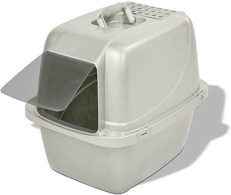 Photo 1 of Van Ness Pets Odor Control Large Enclosed Cat Litter Box, Hooded, Pearl, CP6