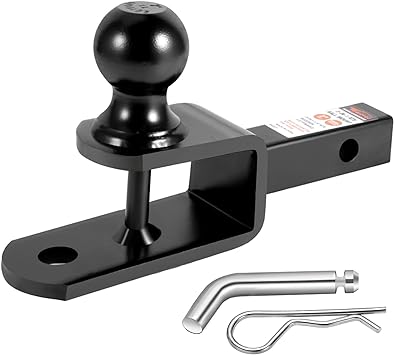 Photo 1 of  Towever ATV Hitch Ball Mount 2 inch Ball with 1-1/4 inch Solid Shank, with 1/2 inch Pin & Clip, Rated 2000 lbs