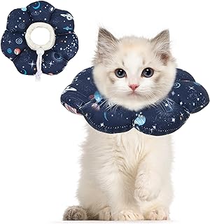 Photo 1 of ComSaf Cat Cone Collar Soft, Protective Adjustable Cat Cones to Stop Licking After Surgery, Comfortable Lightweight Elizabethan Collar for Cat Kitten Prevent from Licking Wounds, Not Block Vision
