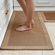Photo 1 of LUFEIJIASHI Kitchen Rugs and Mats Non Skid Washable Set of 2 PCS Absorbent Kitchen Runner Rugs Farmhouse Kitchen Floor Mats for in front of sink 19.5"x31.5"+19.5"x47"
