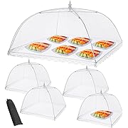 Photo 1 of Food Cover Tent 1 Extra Large(40"X23")&4(17"X17") Mesh Food Covers,Pop-Up Umbrella Screen Tents Keep Out Flies Bugs,Patio Net for Outdoor Camping Parties BBQ Collapsible and Reusable
