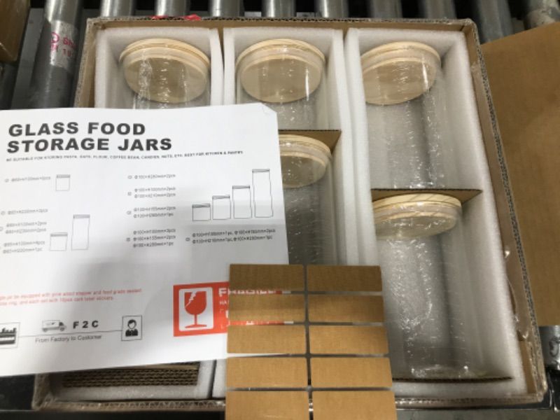 Photo 1 of Glass Food Storage jars Set 