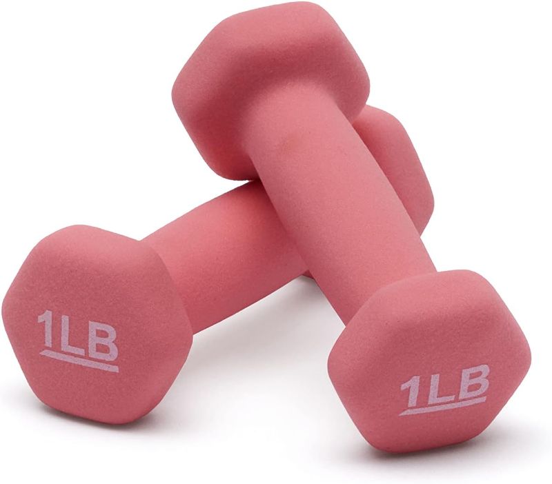 Photo 1 of Amazon Basics Neoprene Workout Dumbbell Red 1-Pound, Set of 2 Weight Set