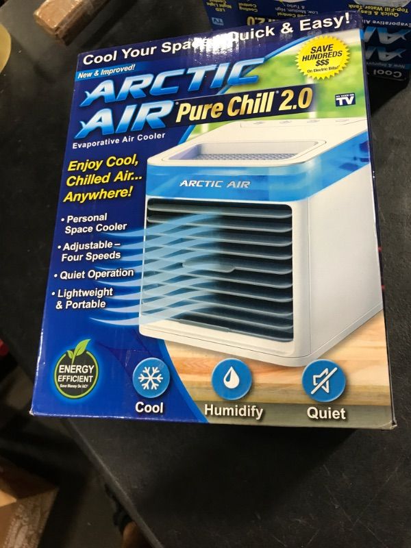 Photo 2 of Arctic Air Pure Chill 2.0 Evaporative Air Cooler by Ontel - Powerful, Quiet, Lightweight and Portable Space Cooler with Hydro-Chill Technology For Bedroom, Office, Living Room & More