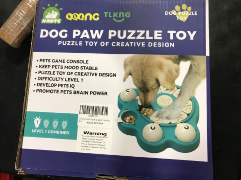 Photo 2 of KADTC Dog Puzzle Toy For Small/Medium/Large Dogs Mental Stimulation Boredom busters Puppy Brain Toys Keep Busy Enrichment Puzzles Feeder Food Treat Interactive Level 3 2 1 Mentally Stimulating Games B LEVEL 3 IN 1 Chess Puzzle Toy Blue