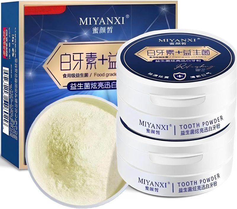 Photo 1 of 2 PCS Miyanxi Tooth Powder, Miyanxi Tooth Powder Stain Removal, Miyanxi White Tooth Element Probiotics, Whitening Tooth Brightening Probiotics Swift White Tooth Powder
