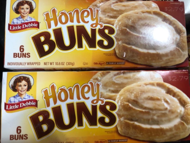 Photo 1 of 2 Pack Little Debbie Honey Buns, 6 Individually Wrapped Pastries, 10.6 OZ Box 10.6 Ounce (Pack of 2) BB JULY 8 2024