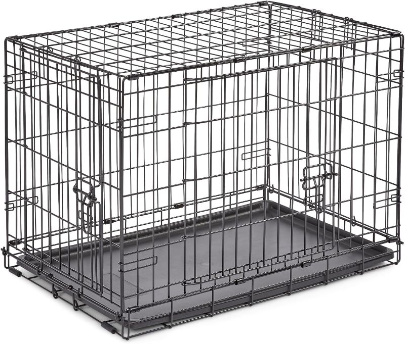Photo 1 of New World Newly Enhanced Double Door New World Dog Crate, Includes Leak-Proof Pan, Floor Protecting Feet, & New Patented Features, 30 Inch
