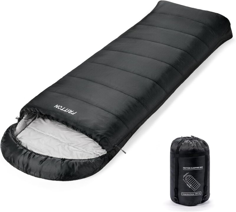 Photo 1 of 0 Degree Camping Sleeping Bags, Sleeping Bags for Adults Kids, Portable Sleeping Bag Cold Weather with Compression Sack & Binding Straps, FRITTON Winter Sleeping Bag for Camping, Backpacking & Hiking
