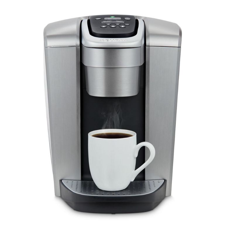 Photo 1 of Keurig K-Elite Brushed Silver Single Serve Coffee Maker with Temperature Control
