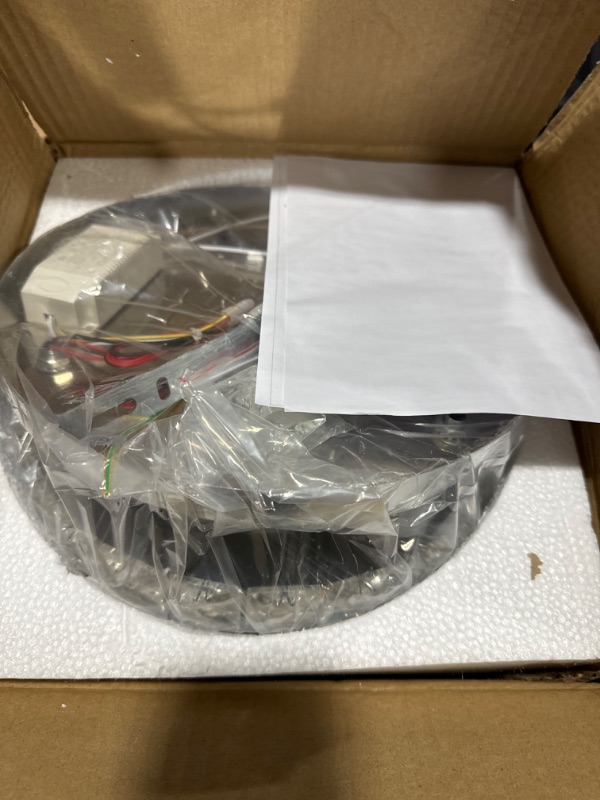 Photo 1 of FRIXCHUR Modern Crystal Ceiling Light LED Crystal Flush Mount Ceiling Light Stainless Steel Crystal Ceiling Light Fixture for Hallway Entrance Foyer Variable Light(6500K/2700K/4500K)