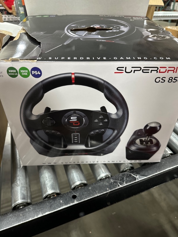 Photo 4 of Superdrive - GS850-X racing steering wheel with manual shifter, 3 pedals, paddle shifters for Xbox Serie X/S, PS4, Xbox One, (programmable)