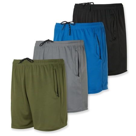 Photo 1 of Real Essentials 4 Pack: Men 5 Mesh Quick-Dry Running Shorts with Zipper Pockets & Drawstring (Available in Big & Tall)
3xl