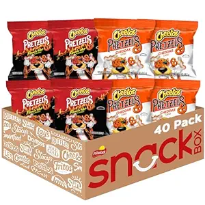 Photo 1 of Cheetos Pretzels, Flamin' Hot and Cheddar Variety Pack (Pack of 40) exp 07/24
