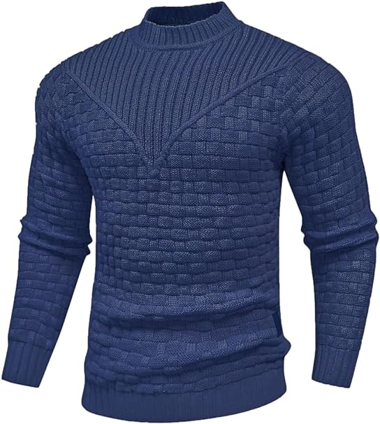 Photo 1 of Men's Crew Neck Cable Knit Pullover Casual Sweater Tops Large 
