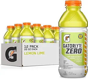 Photo 1 of Expired 04/22/24 Gatorlyte Zero Electrolyte Beverage, Lemon Lime, Zero Sugar Hydration, Specialized Blend of 5 Electrolytes, No Artificial Sweeteners or Flavors, 20 Fl Oz Bottles (Pack of 12)
