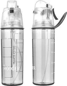 Photo 1 of hotder Water Bottle 16 OZ, Tritan Water Bottle with Mister, 2 in 1 Water Spray Bottle BPA-free&Leak-proof, Sports Water Bottle with Flexible Handle for Fitness, Gym, Camping and Outdoors (1 Pack)
