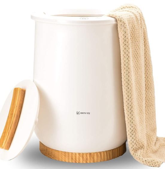 Photo 1 of  Bucket Style Towel Warmers, Luxury Bucket Towel Warmer, Large Towel Warmer for Bathroom, Auto Shut Off, Fits Up to Two 40"X70" Oversized Towels, Bathrobes, Blankets, PJ's and More, White