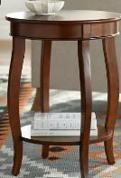 Photo 1 of Acme Furniture Aberta 18" Wide Beige Finish 1-Shelf Round Side Table