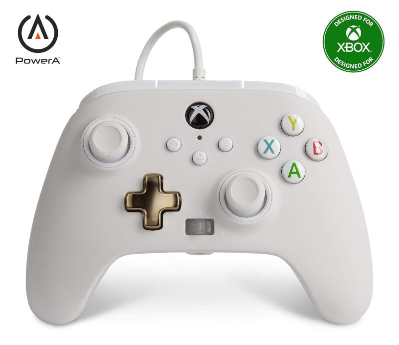 Photo 1 of PowerA Enhanced Wired Controller for Xbox Series X|S - Mist, Detachable 10ft USB Cable, Mappable Buttons and Rumble Motors, Officially Licensed for Xbox