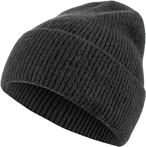 Photo 1 of Mens Slouchy Beanie Knitted Lined Hat for Guys Adult Warm Skull Cap Striped 