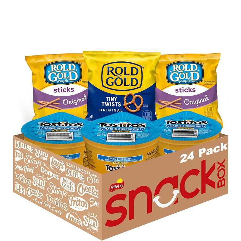 Photo 1 of Frito-Lay Rold Gold Pretzel and Tostitos Dip Snack Variety Pack, (Pack of 24)
