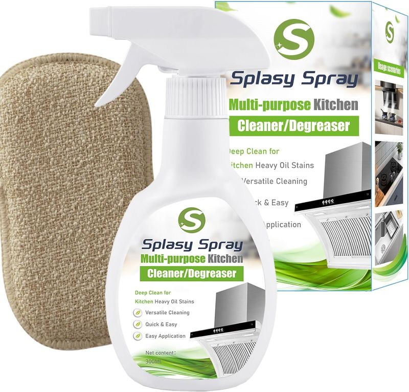Photo 1 of Splasy Spray Foam Cleaner, 10 Fl Oz Splash Foam Spray, Multi-purpose Kitchen Cleaner Spray, Foam Spray for All Purpose Cleaner for Stubborn Grease & Grime (1)
