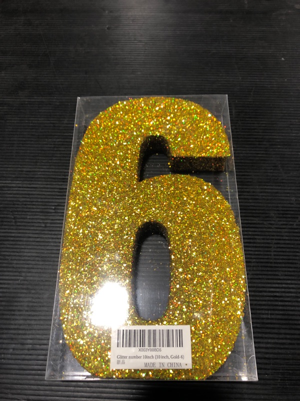 Photo 2 of 10 Inch Gold Glitter Numbers 6 Birthday Decorations, Birthday Party Centerpieces for Table Decorations,Anniversary Birthday Table Toppers
