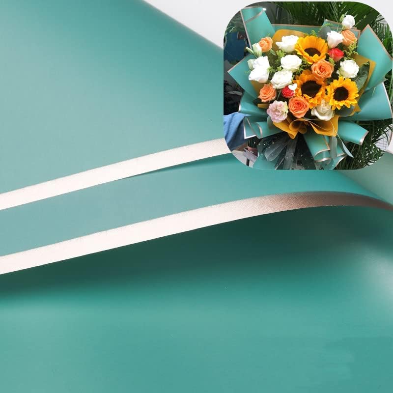 Photo 1 of Xshelley 40 Sheets/Phnom Penh Flower Wrapping Paper, Flower Shop Wrapping Materials, DIY Crafts, Gift Wrapping, Waterproof Flower Wrapping Paper 23X23 Inch (Emerald green)
