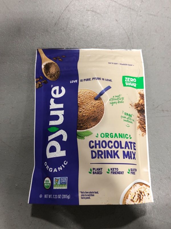 Photo 2 of Organic Chocolate Drink Mix with Cocoa by Pyure | Sugar-Free, Keto, 1 Net Carb | 7.23 Ounce