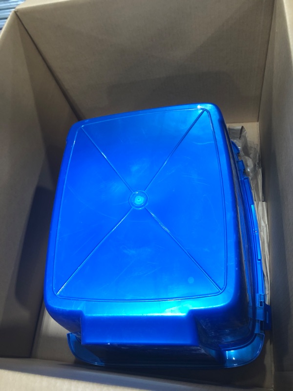 Photo 2 of Van Ness Pets Odor Control Extra Large, Giant Enclosed Cat Pan with Odor Door, Hooded, Blue, CP7