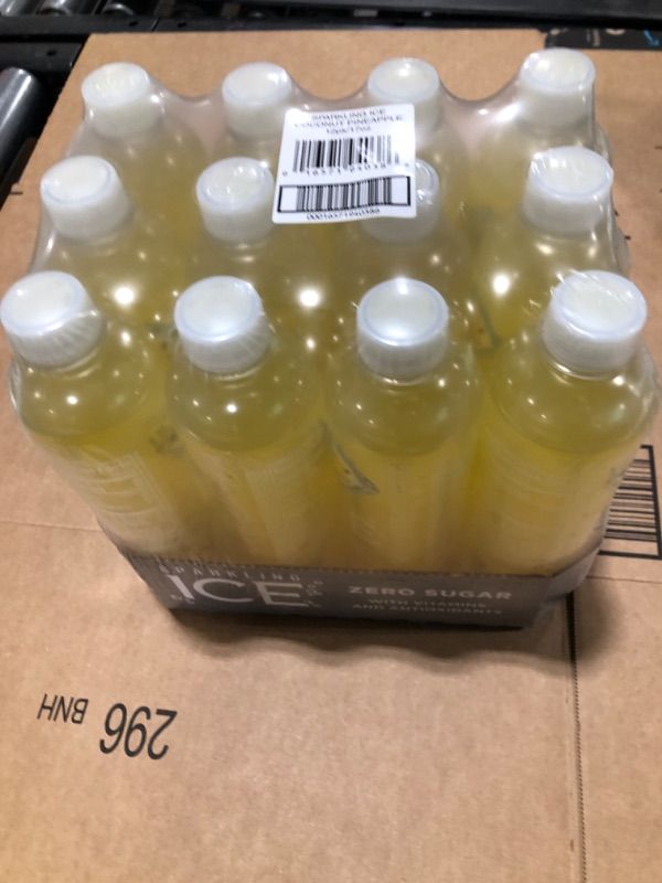 Photo 2 of Sparkling Ice, Coconut Pineapple Sparkling Water, Zero Sugar Flavored Water, with Vitamins and Antioxidants, Low Calorie Beverage, 17 fl oz Bottles (Pack of 12 exp 07/24